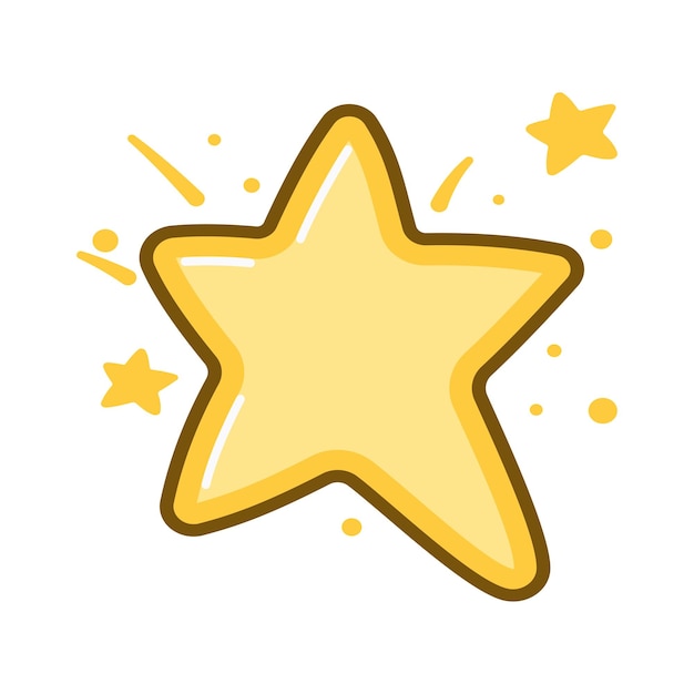 Lindo brillo pequeña estrella que brilla brillante mejor ganador en el cielo