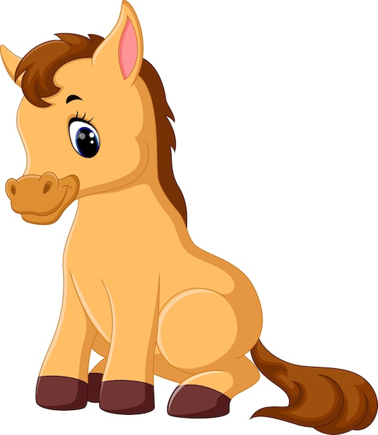 lindo caballo de dibujos animados