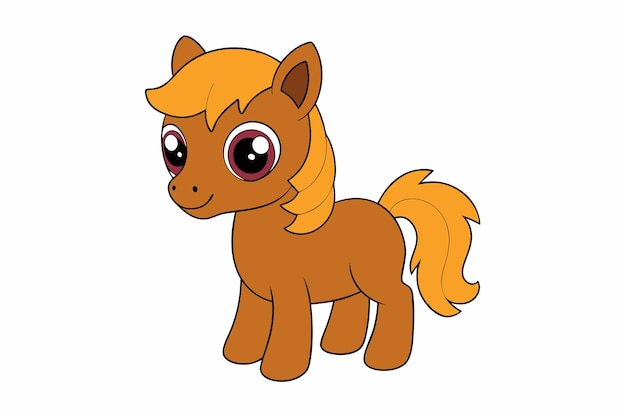 Un lindo caballo encantador Vector Ilustración de arte para el diseño gráfico imprimible