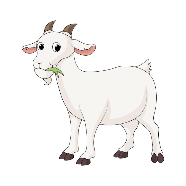 lindo, cabra, animal, caricatura, clipart
