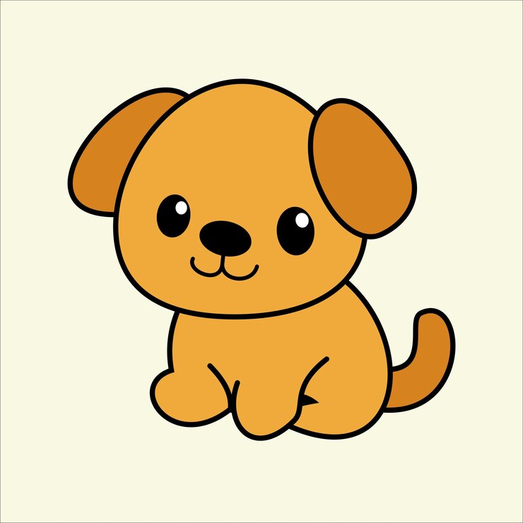 El lindo cachorro de dibujos animados