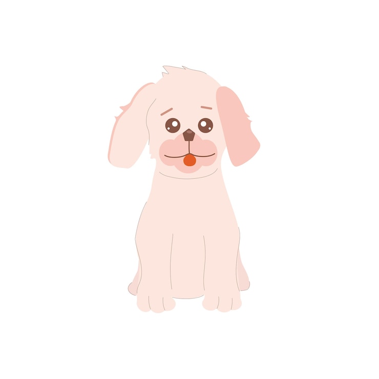 El lindo cachorro de dibujos animados