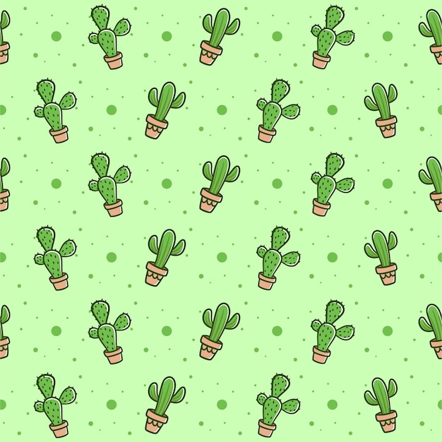 Lindo cactus sin fisuras vector patrón de fondo, Vector cactus de patrones sin fisuras