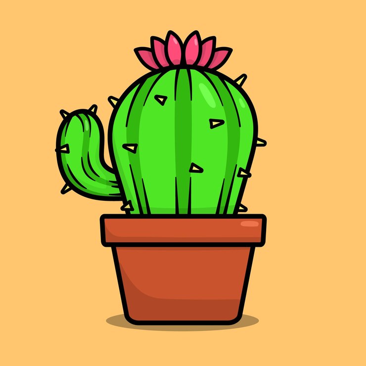 El lindo cactus en maceta