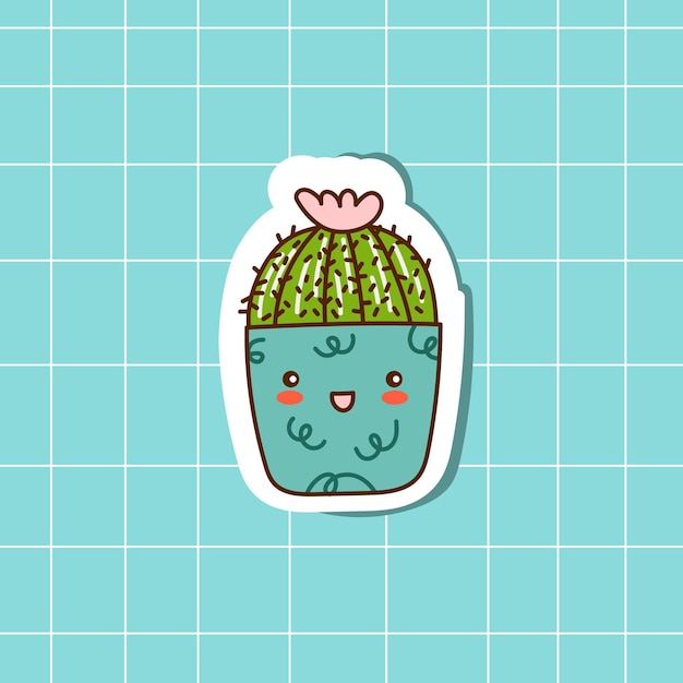 Lindo cactus en una olla