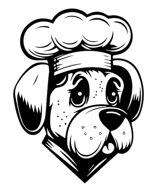 lindo chef perro vector