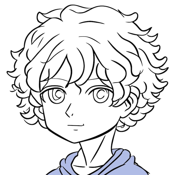 Vector lindo chibi niño dibujado a mano dibujos animados pegatina icono concepto aislado ilustración