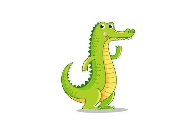 El lindo cocodrilo de dibujos animados