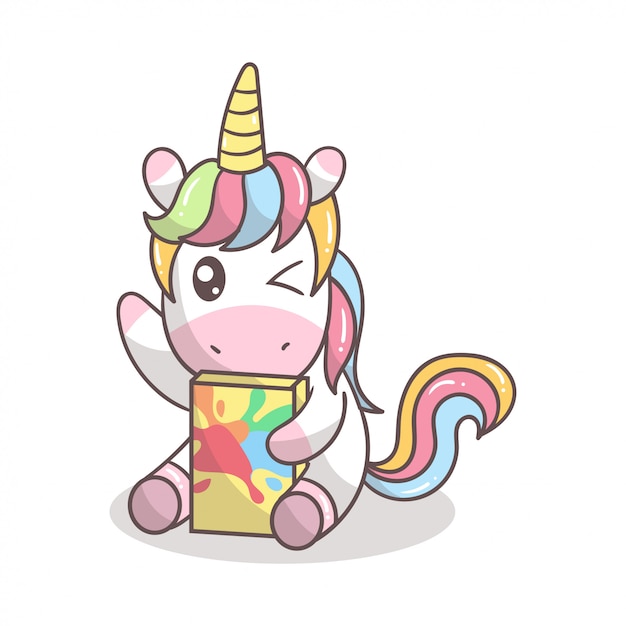 lindo concepto de unicornio