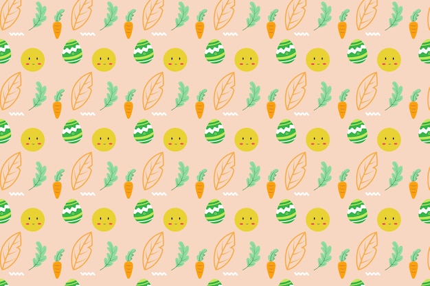 Lindo conejito de moda Elemento de Pascua de patrones sin fisuras con fondo decorativo Vacaciones de Pascua.