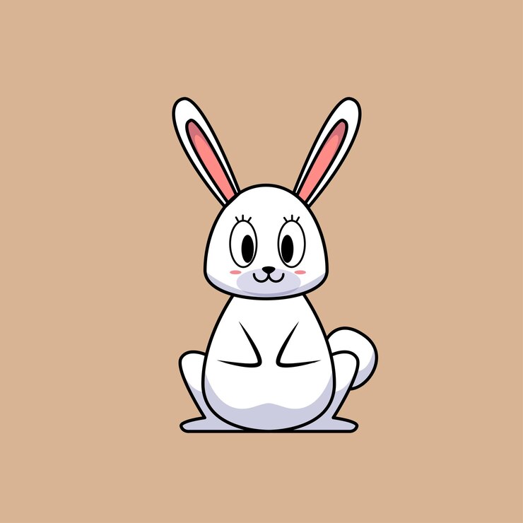 lindo conejo animales vector ilustración dibujos animados