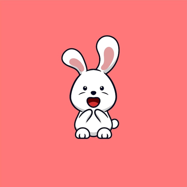 Lindo conejo conejito de dibujos animados