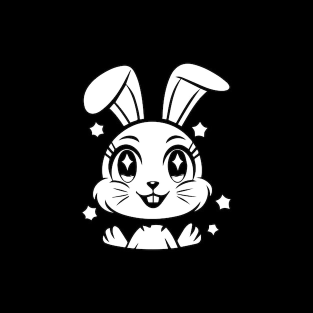El lindo conejo de dibujos animados con chispas