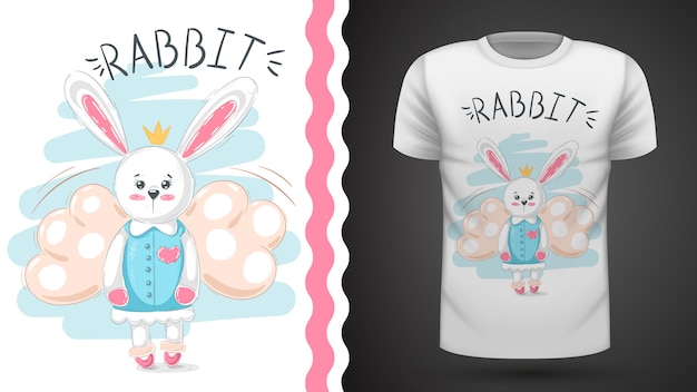 Lindo conejo - idea para camiseta estampada