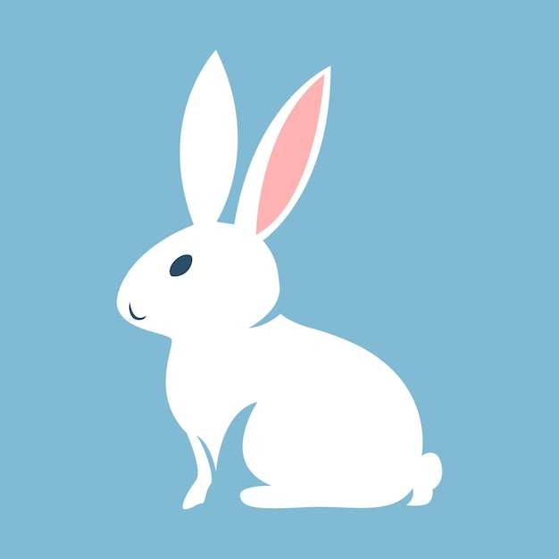 Lindo conejo de Pascua dibujando animales de compañía