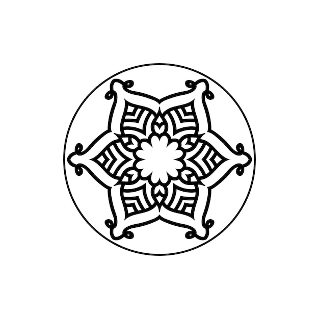 un lindo conjunto de elementos de mandala islámica dibujados a mano.