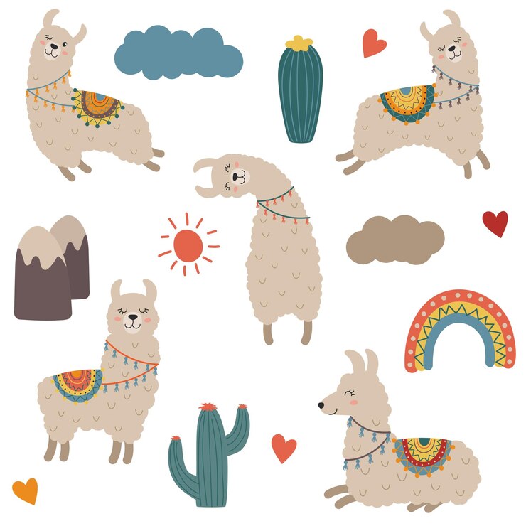 Vector lindo conjunto de llamas