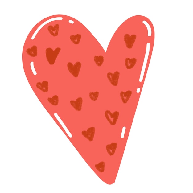 Lindo corazón rojo diseño ilustración vectorial