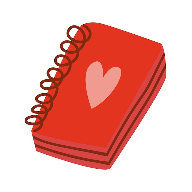 Lindo cuaderno con corazón