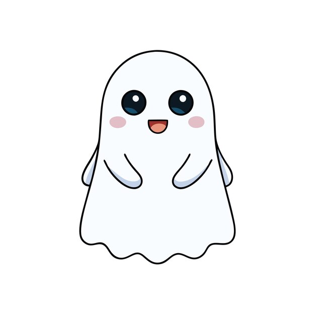 Lindo cuadro del fantasma blanco de Halloween