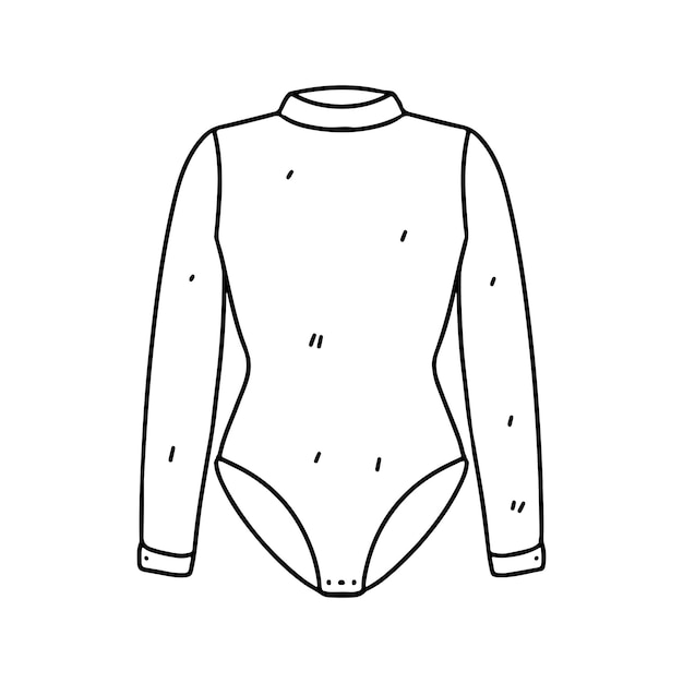 Lindo cuerpo camisa dibujado a mano estilo doodle ilustración vectorial aislado en blanco página para colorear