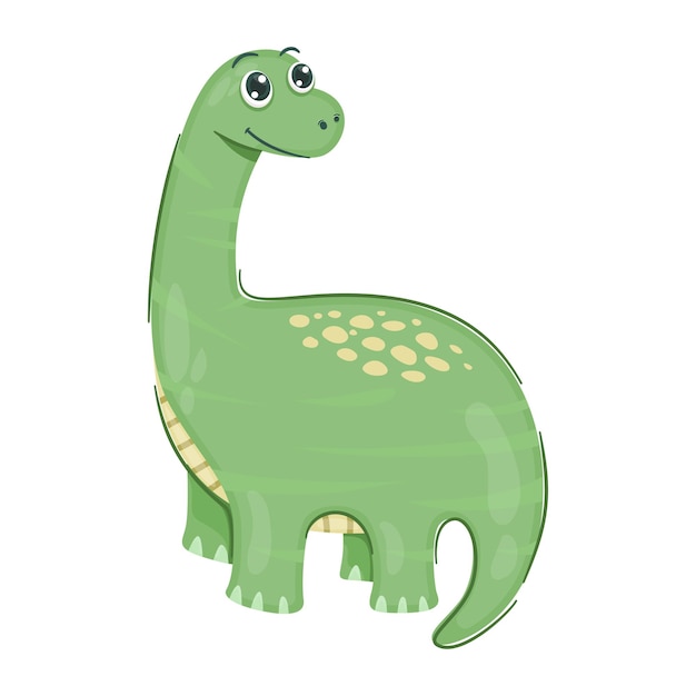 El lindo dibujo animado Brontosaurus Clipart