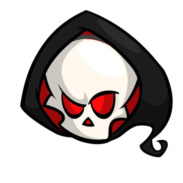 Lindo dibujo animado de la muerte de Halloween ilustración vectorial