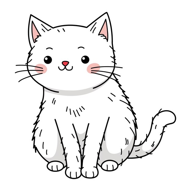 El lindo dibujo de un gato