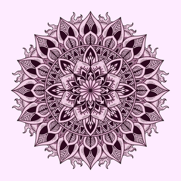 Lindo dibujo de mano de Vector de Mandala