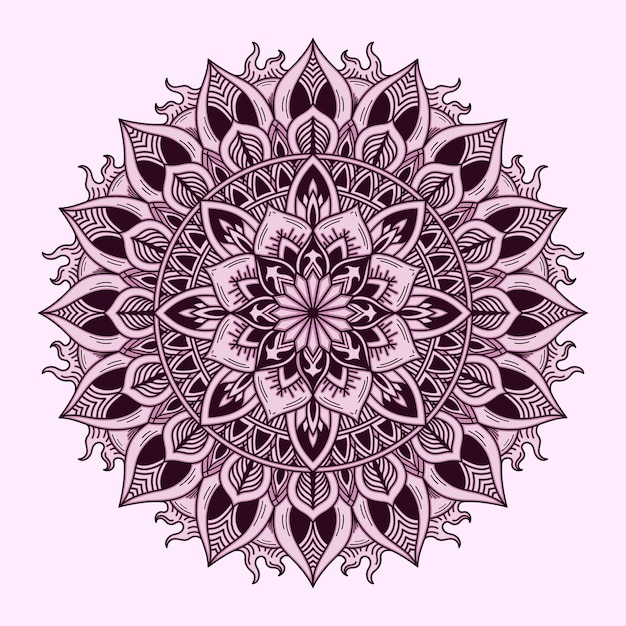 Vector lindo dibujo de mano de vector de mandala