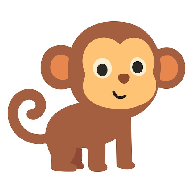El lindo dibujos animados del personaje del mono