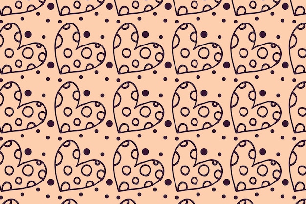 Lindo diseño de banner de patrón de corazones simples para el día de San Valentín