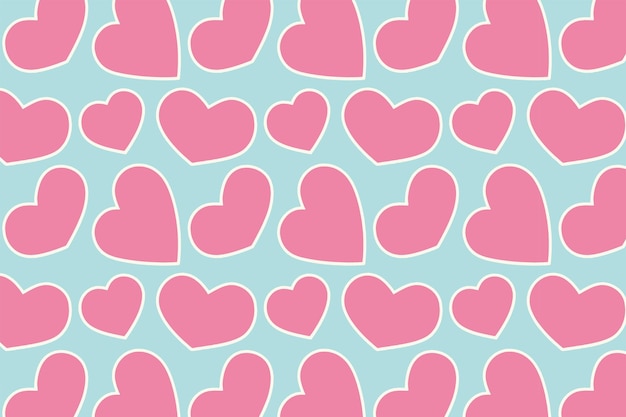 Lindo diseño de banner de patrón de corazones simples para el día de San Valentín