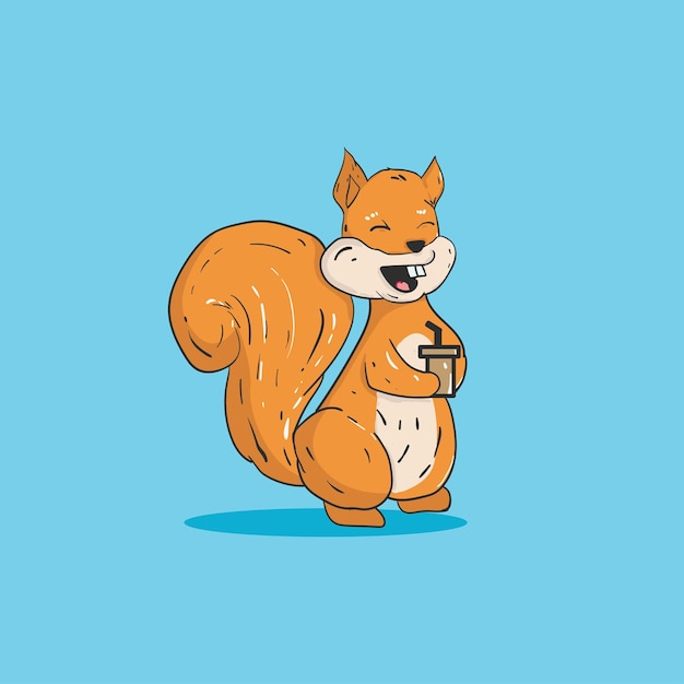 lindo diseño de camiseta de ardilla