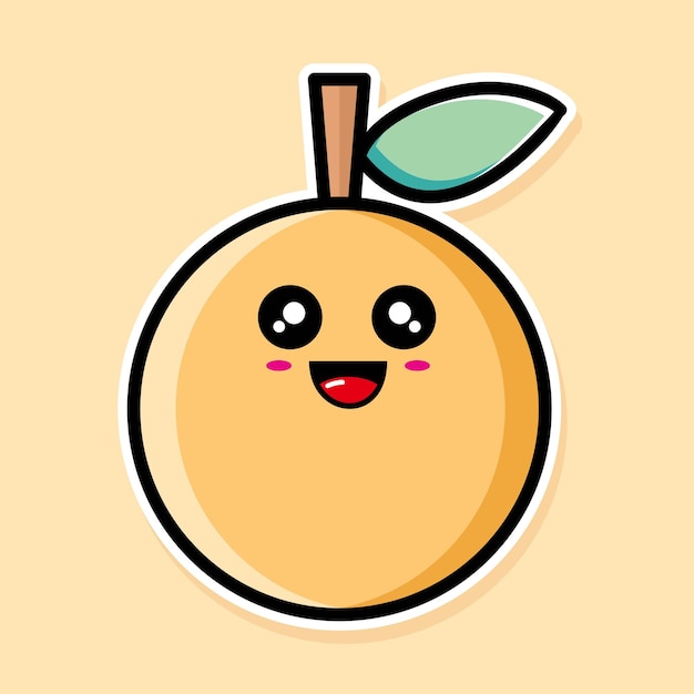 lindo diseño de dibujos animados naranja