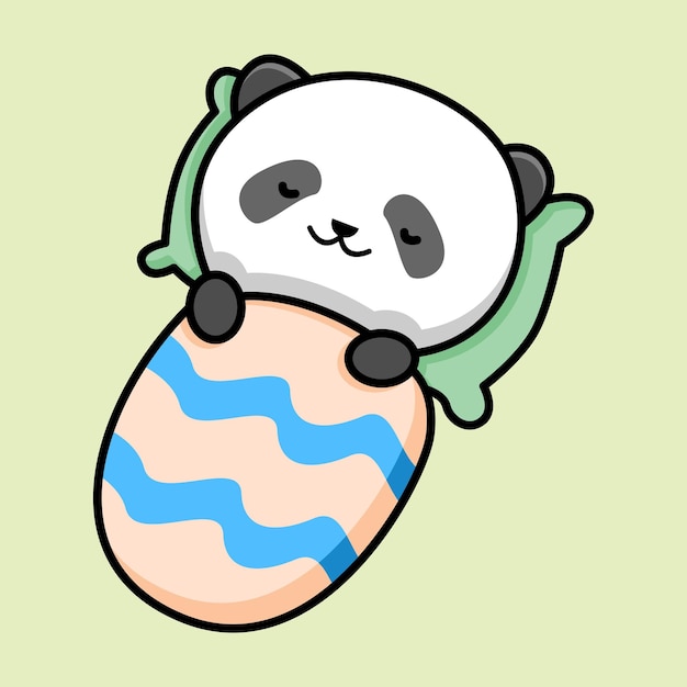 Lindo diseño de dibujos animados de panda durmiente