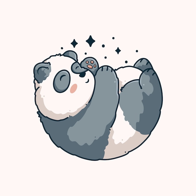 Lindo diseño de ilustración de panda