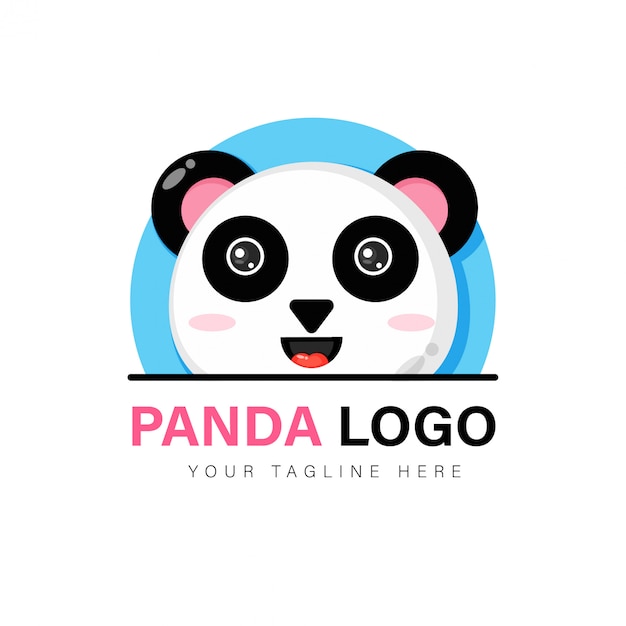 Lindo diseño de logo de panda