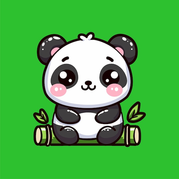 Lindo diseño de logo de panda
