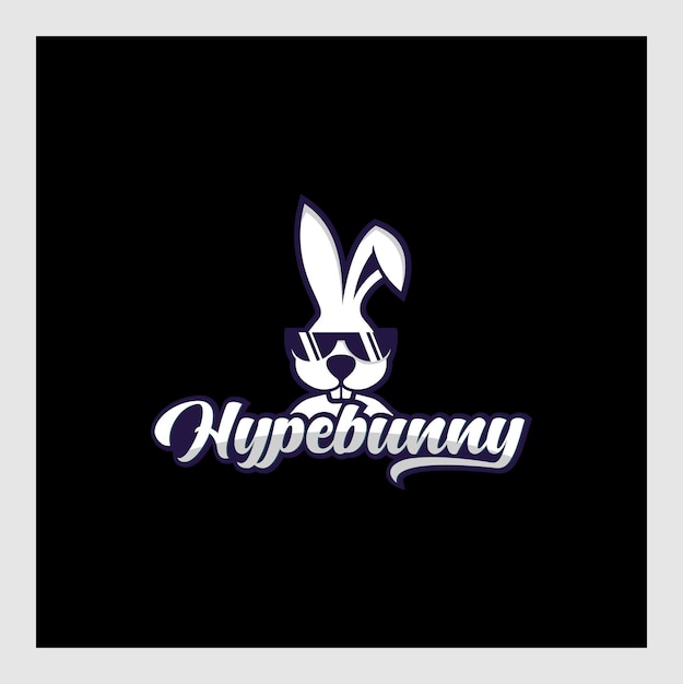 lindo diseño de logotipo de conejito