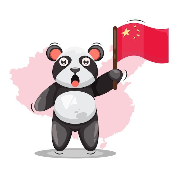 lindo diseño de logotipo de ilustración de panda