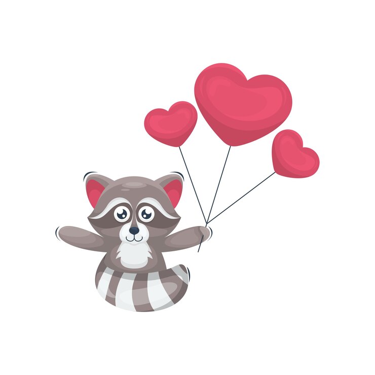 Vector lindo diseño de logotipo de ilustración de raccon