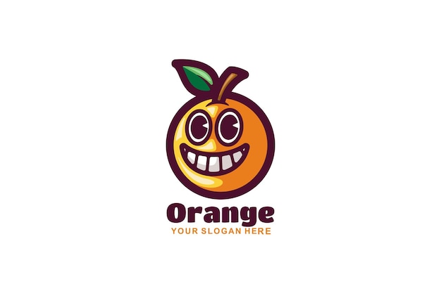 lindo diseño de logotipo de plantilla de vector naranja