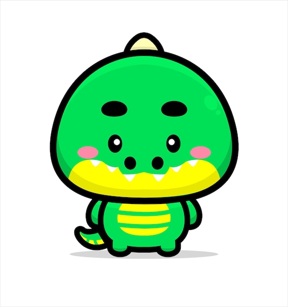 Lindo diseño de mascota de cocodrilo
