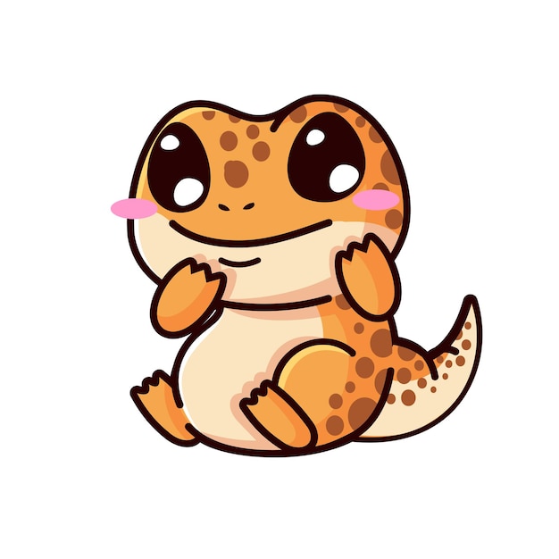 Lindo diseño de mascota Gecko