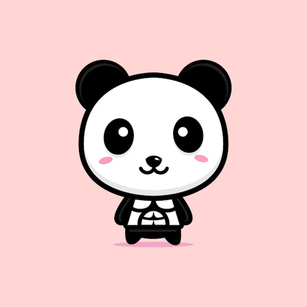 Lindo diseño de mascota panda