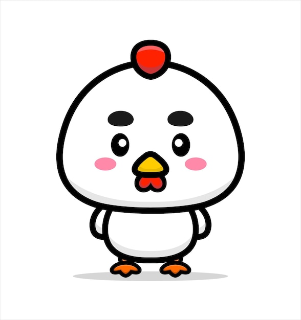 Lindo diseño de mascota de pollo