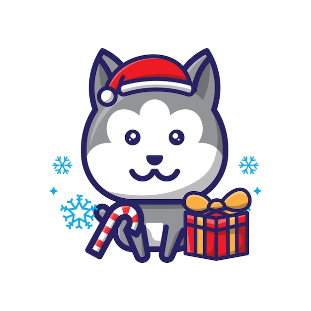 Lindo diseño de navidad de lobo