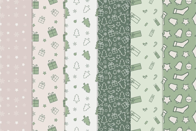 Lindo diseño de patrones sin fisuras de Navidad
