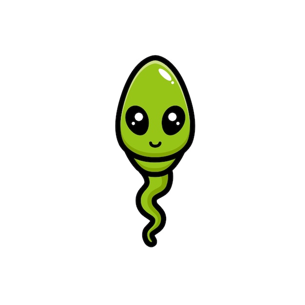 lindo diseño de personaje de esperma alienígena